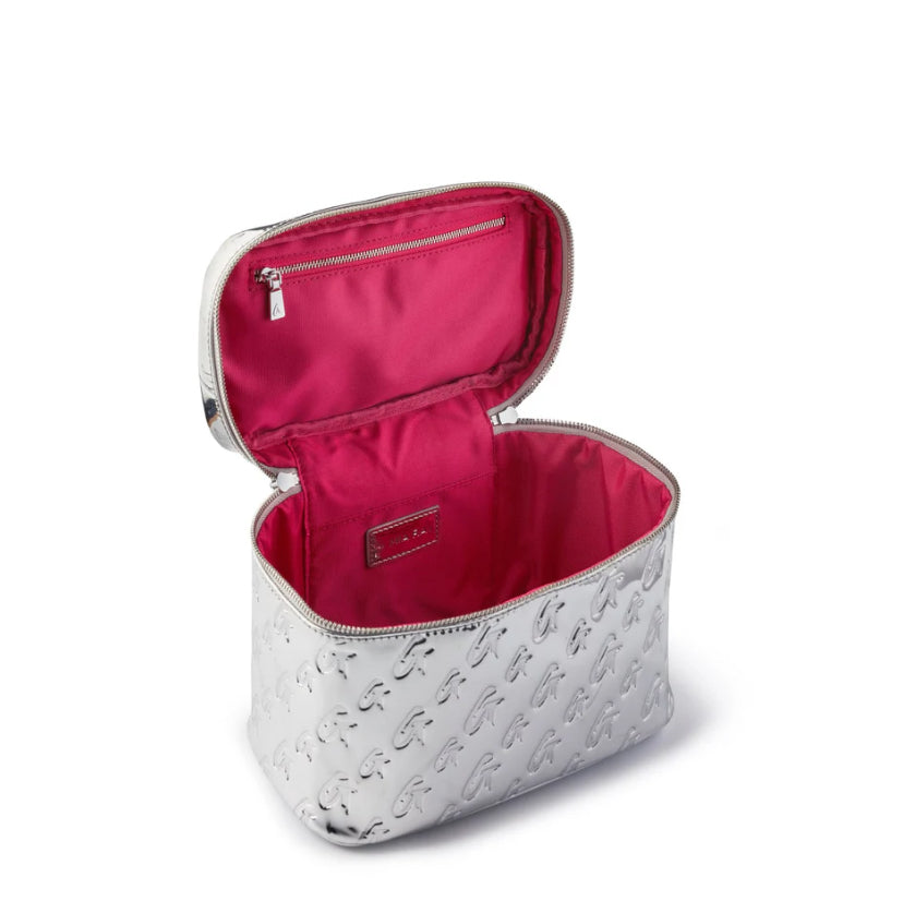 LARGE METALLIC MONOGRAM TOILETRY BAG