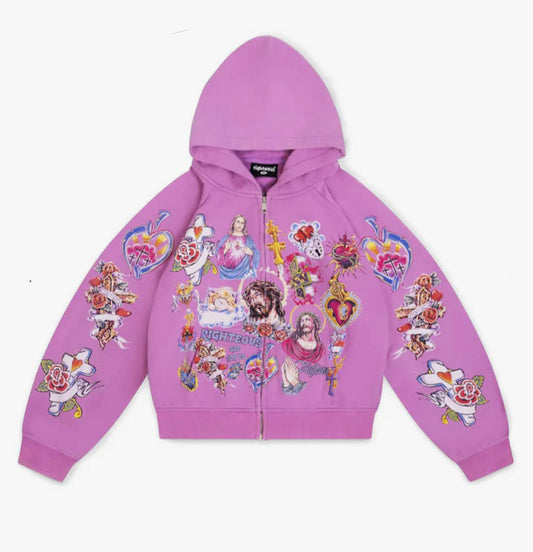 RIGHTEOUS RISEN KING ZIP UP PURPLE